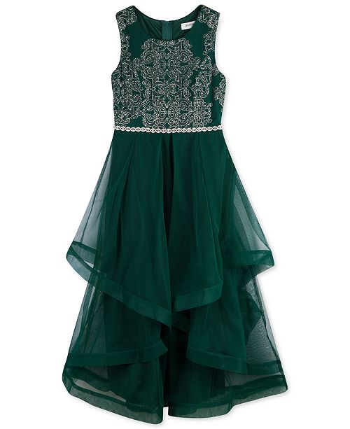 Speechless Big Girls Plus Size Beaded Crinoline Trim Dress