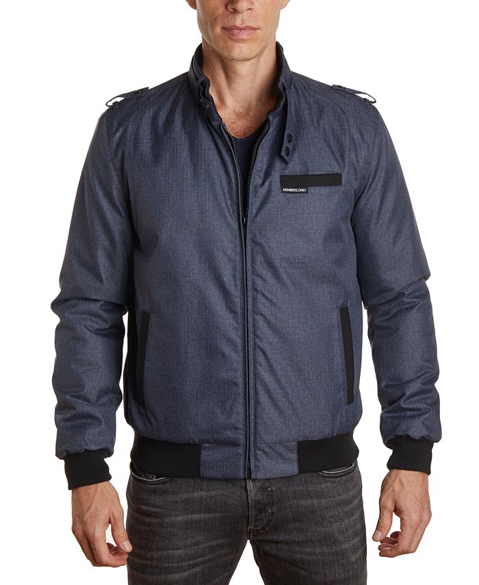 Member's Only Men's Heathered Iconic Racer Jacket - Macy's