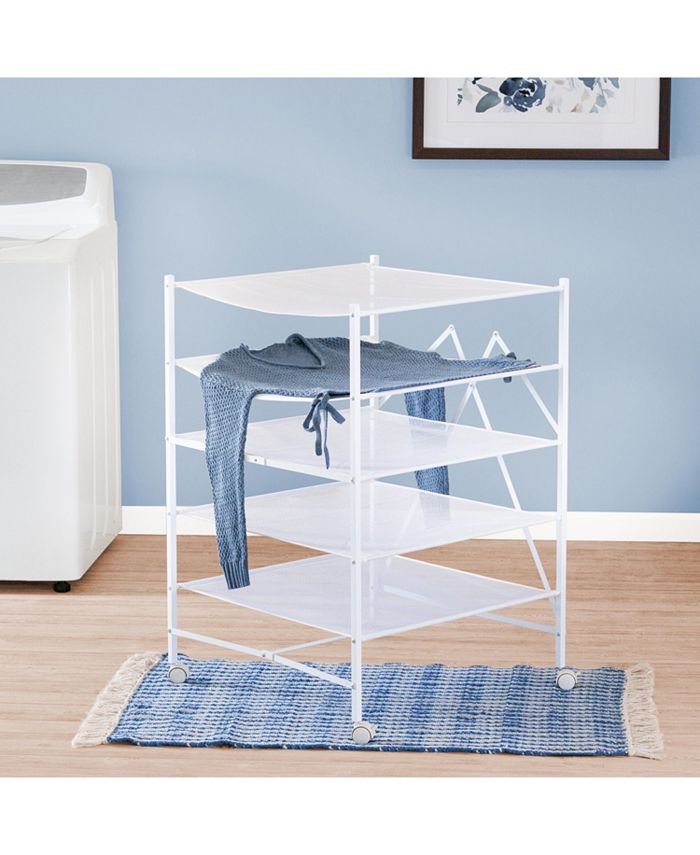 Honey Can Do 5Tier Collapsible Rolling Clothes Drying Rack Macy's
