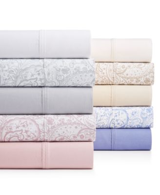 Sunham - Haven Printed & Solid 350-Thread Count 4 Pc. Sheet Sets
