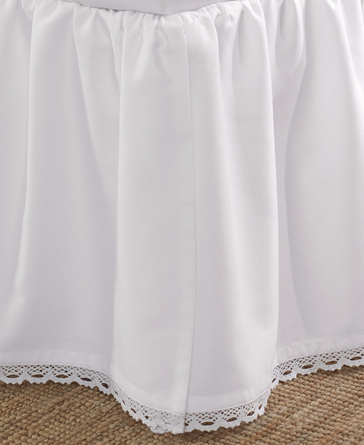 Laura Ashley Crochet Ruffled Cotton Bedskirt