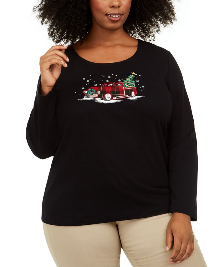 Macys karen scott hotsell tops plus size