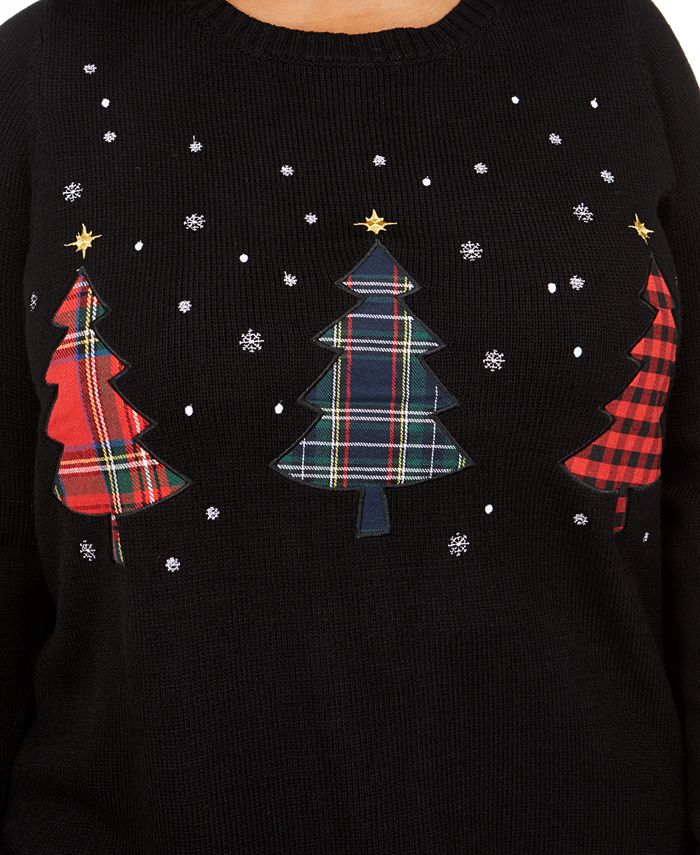 Karen Scott Plus Size Holiday Graphic Sweater, Created for Macy's - Macy's