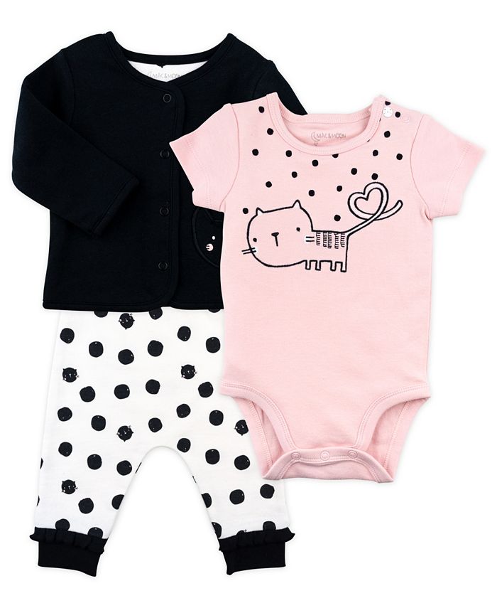 Mac & Moon Baby Girl 3Piece Outfit Set Macy's