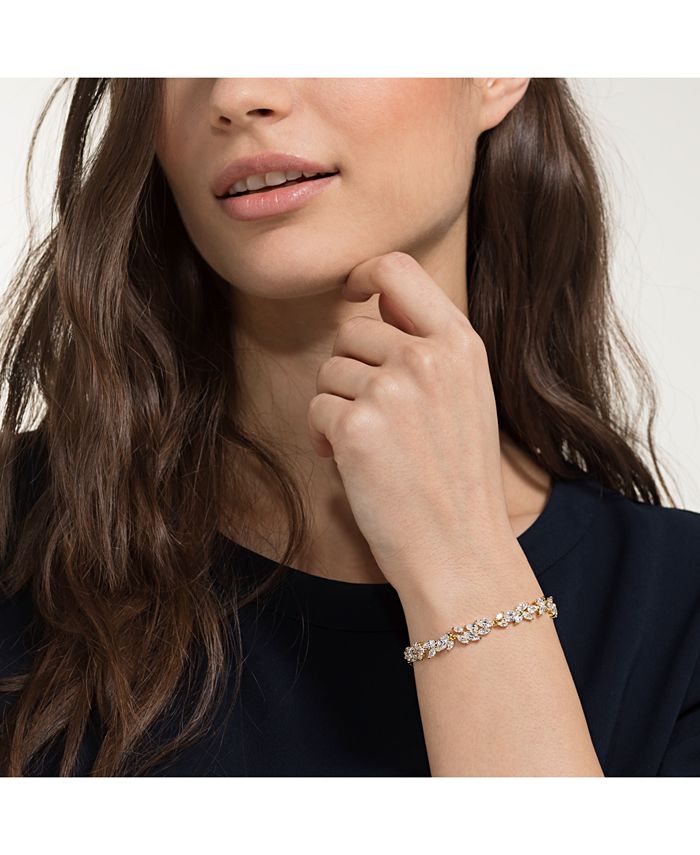 Swarovski Gold-Tone Crystal Flex Bracelet - Macy's