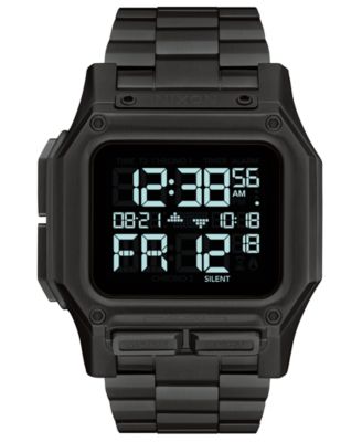 Nixon - Men's Digital Regulus Black Stainless Steel Bracelet Watch 46mm