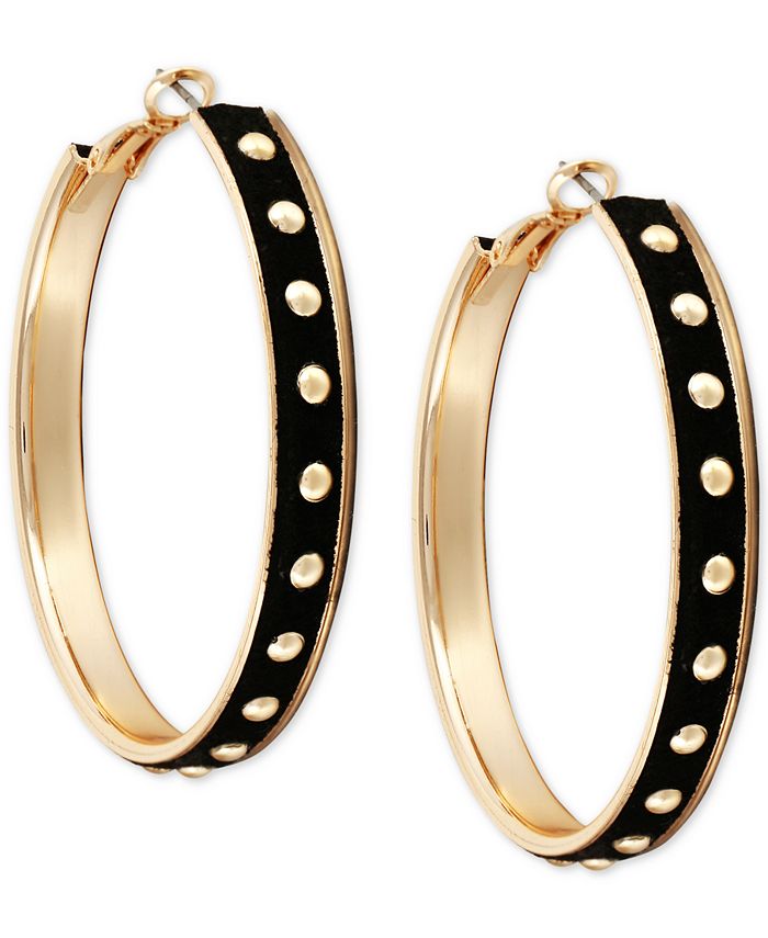 Faux leather hoop earrings deals
