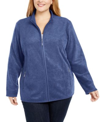 Karen Scott - Plus Size Zip-Front Jacket