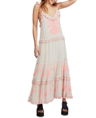 free people pink embroidered dress Tory Embroidered Mini Dress main image 1