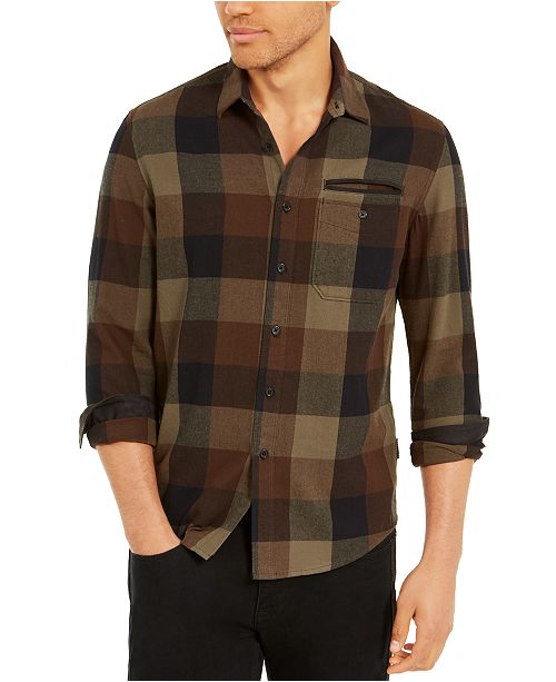 Sean John Men S Buffalo Plaid Flannel Shirt Reviews Casual Button Down Shirts Men Macy S