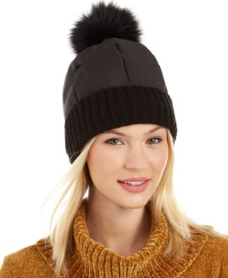 steve madden faux fur beanie