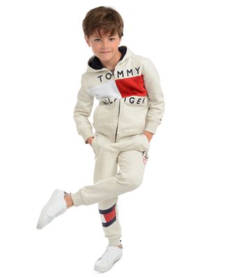 Tommy Hilfiger Little Boys Andrew Colorblocked Full-Zip Fleece Logo ...