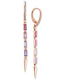 EFFY® Multi-Gemstone (1-5/8 ct. t.w.) & Diamond (1/8 ct. t.w.) Drop Earrings in 14k Rose Gold