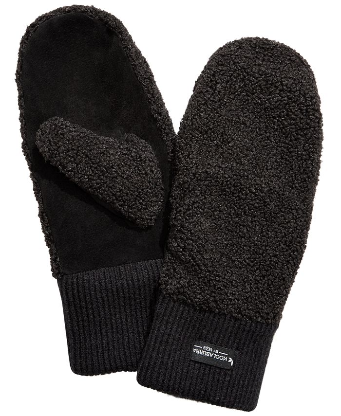 Koolaburra By UGG Faux-Shearling Mittens with Knit Cuff - Macy's