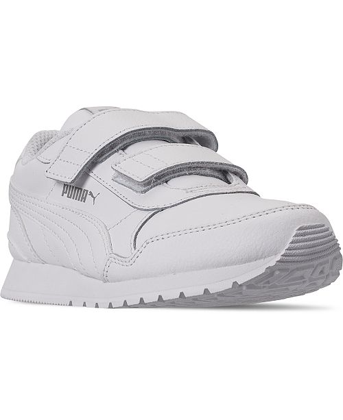 Puma Little Boys St Runner V2 Leather Hook And Loop Casual