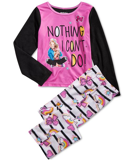 Ame Little Big Girls 2 Pc Jojo Siwa Fleece Pajama Set Reviews Pajamas Kids Macy S