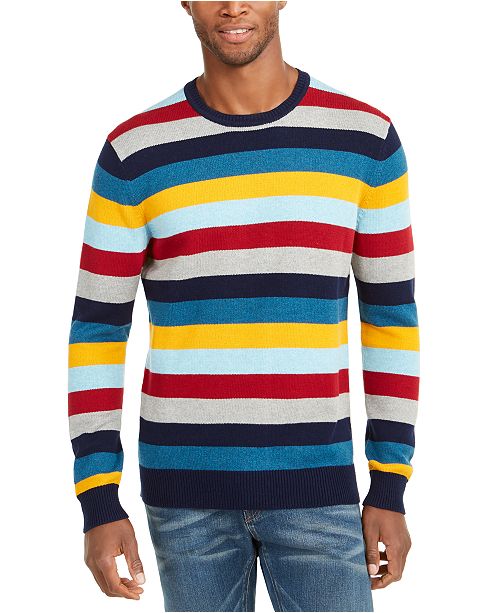 Club Room Men S Regular Fit Multi Stripe Sweater Created For