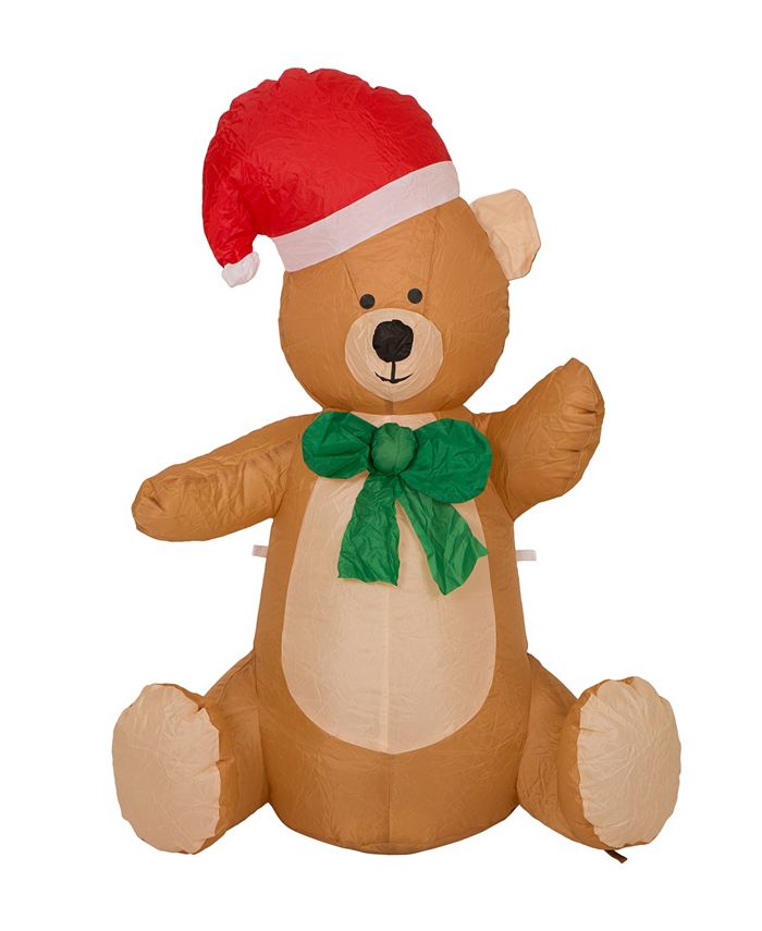 Glitzhome Lighted Inflatable little Bear Decor - Macy's