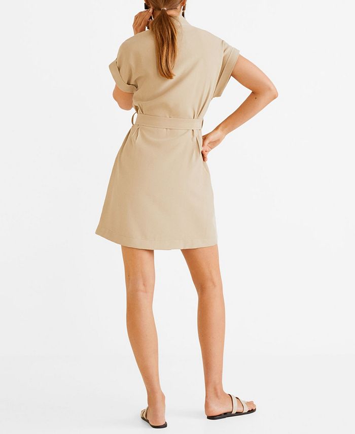 MANGO Belt Lapels Dress Macy's