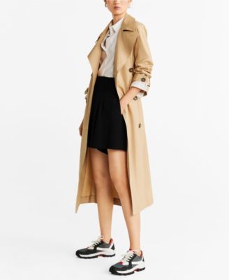 trench coat with fur collar and cuffs