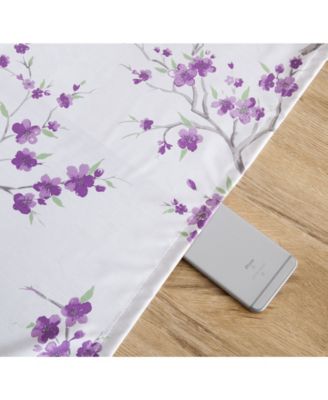 Jasmine Floral Patterned Room Darkening Curtain ROD POCKET POLE TOP Panels - Set of 2