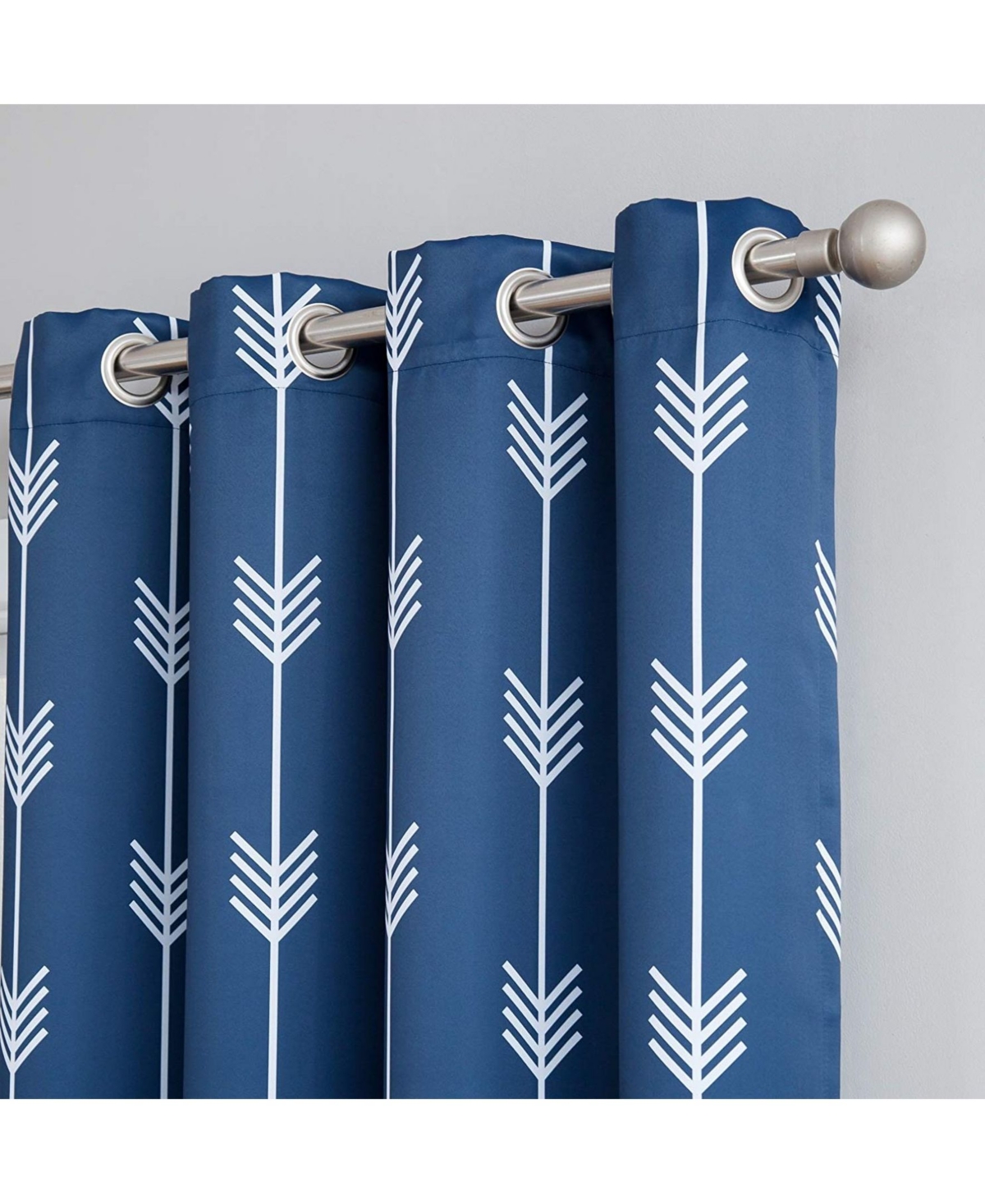 Hlc.me Arrow Printed Privacy Blackout Energy Efficient Room Darkening Thermal Grommet Window Curtain Drape Panels for Bedroom