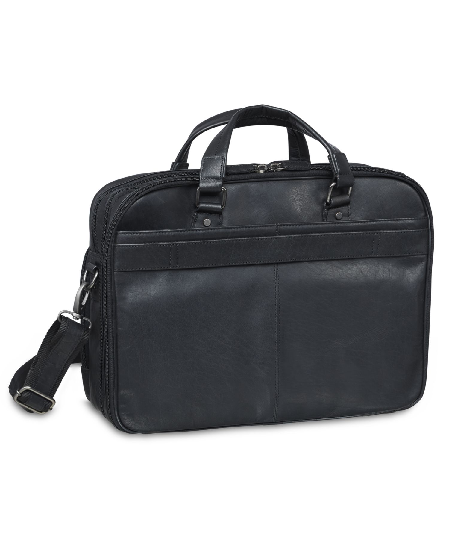 Buffalo Collection Expandable Double Compartment Laptop/ Tablet Briefcase