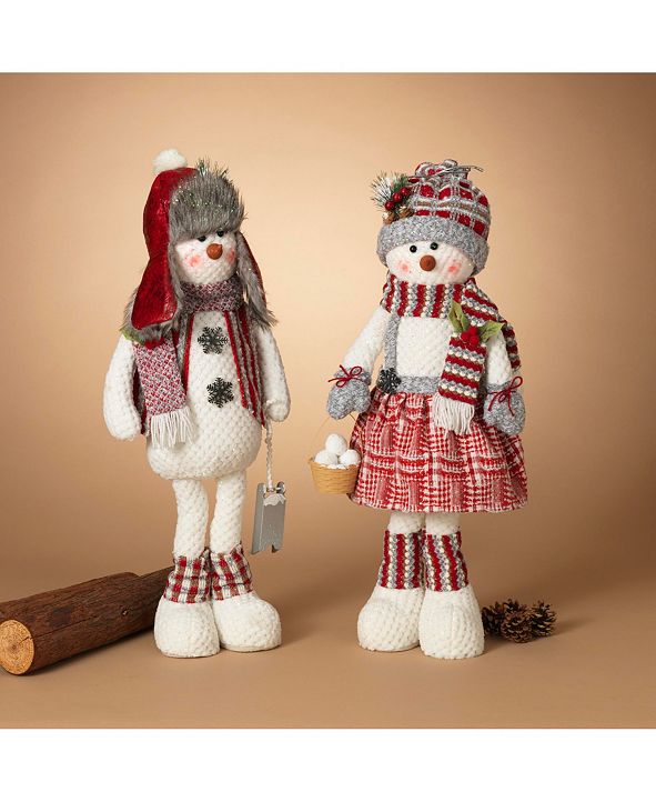 Gerson & Gerson Assorted 28Inch High Plush Snowman Figures Set of 2 & Reviews Holiday Shop