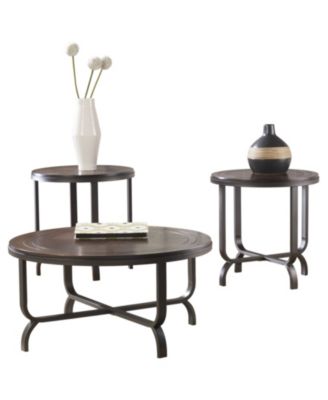 ashley furniture round coffee table set