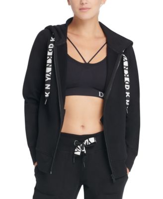 dkny sport sparkle logo fleece joggers