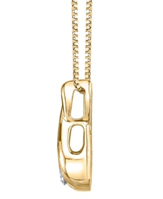 Diamond (1/10 ct. t.w.) Twist Pendant in 14k White or Yellow or Rose Gold