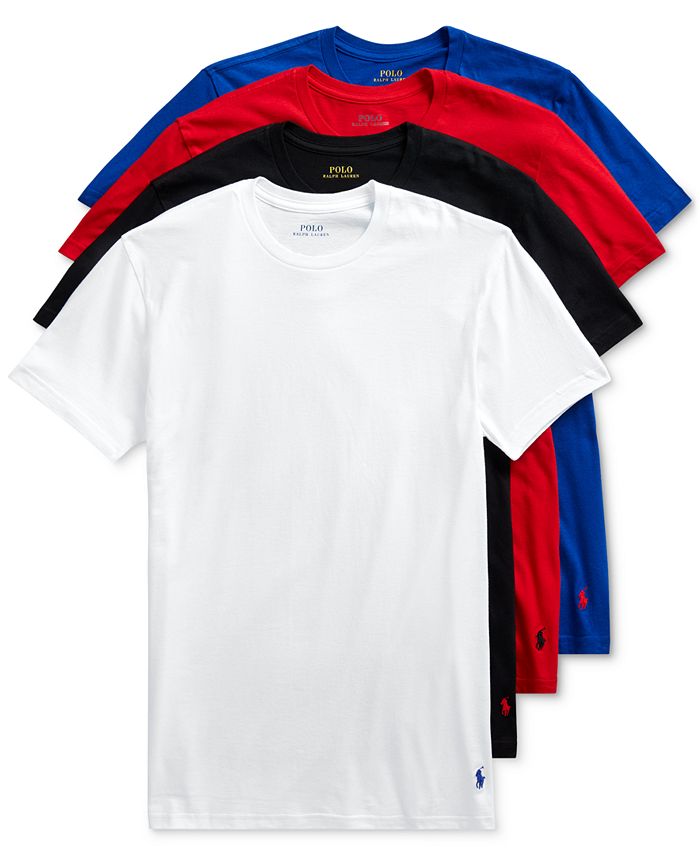 Polo Ralph Lauren Men's 3 +1 Bonus Pk. Cotton Undershirts, Created for ...