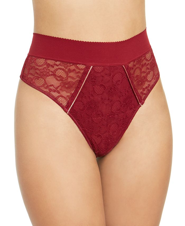 INC International Concepts I.N.C. Women's Lace HighWaist Thong