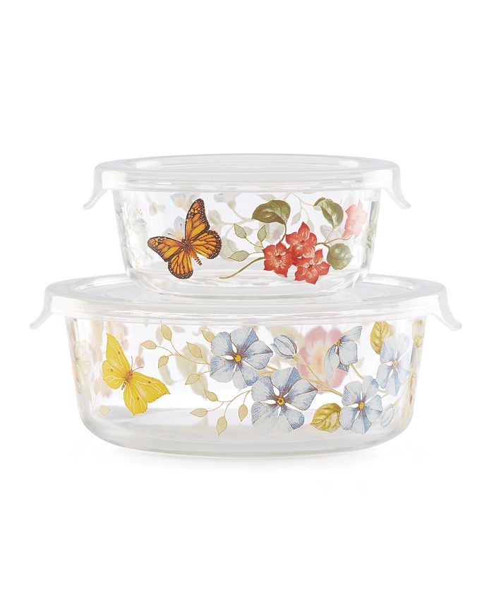 Lenox Butterfly Meadow Kitchen Small Round Food Storage Container Macy's
