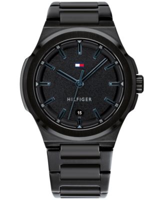 Tommy Hilfiger - Men's Black Strap Watch 43mm