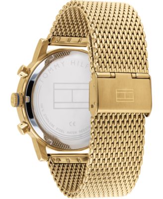 tommy hilfiger gold mesh watch