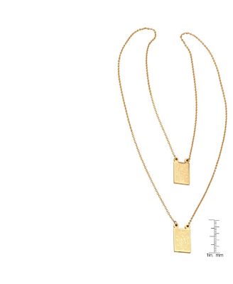 Men's 18k gold Plated Stainless Steel Religious Escapulario Style Reversable Necklace
