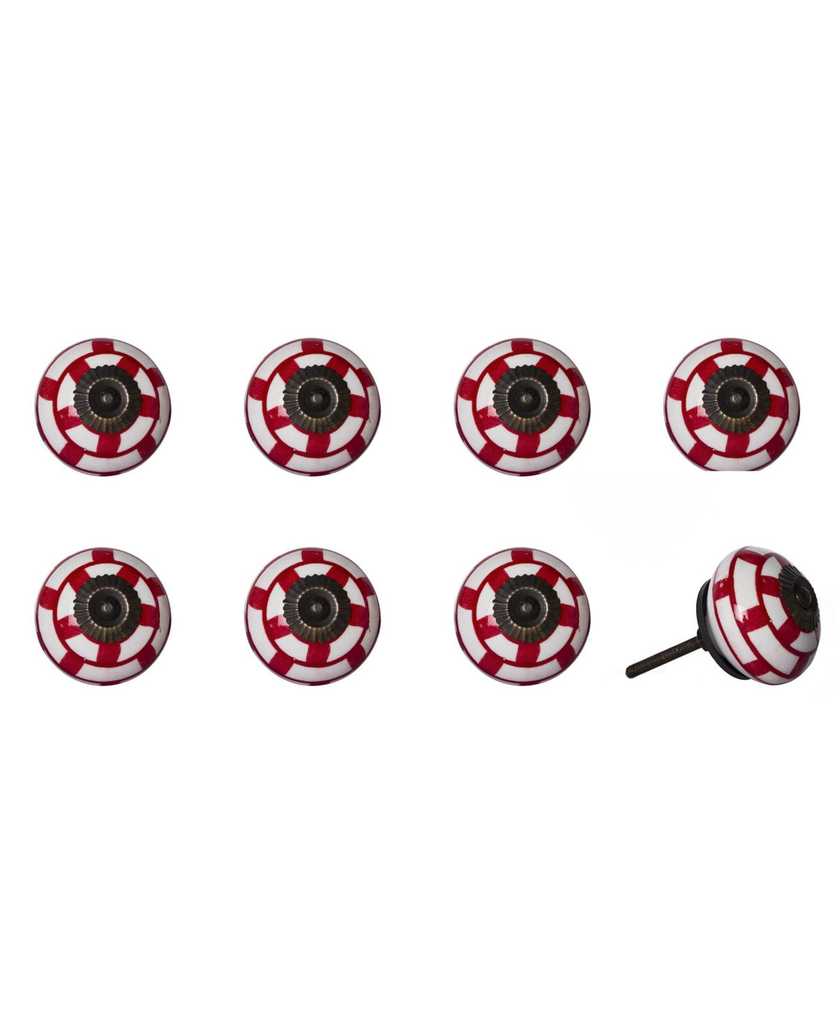 10157342 Knob-It Handpainted Ceramic Knob Set of 8 sku 10157342