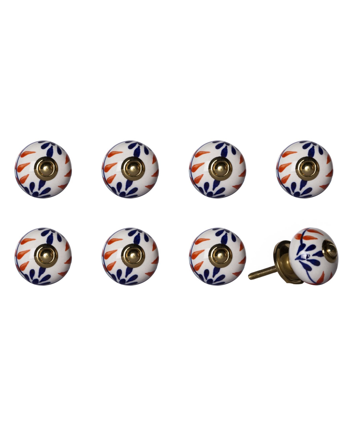 Knob-It Handpainted Ceramic Knob Set of 8