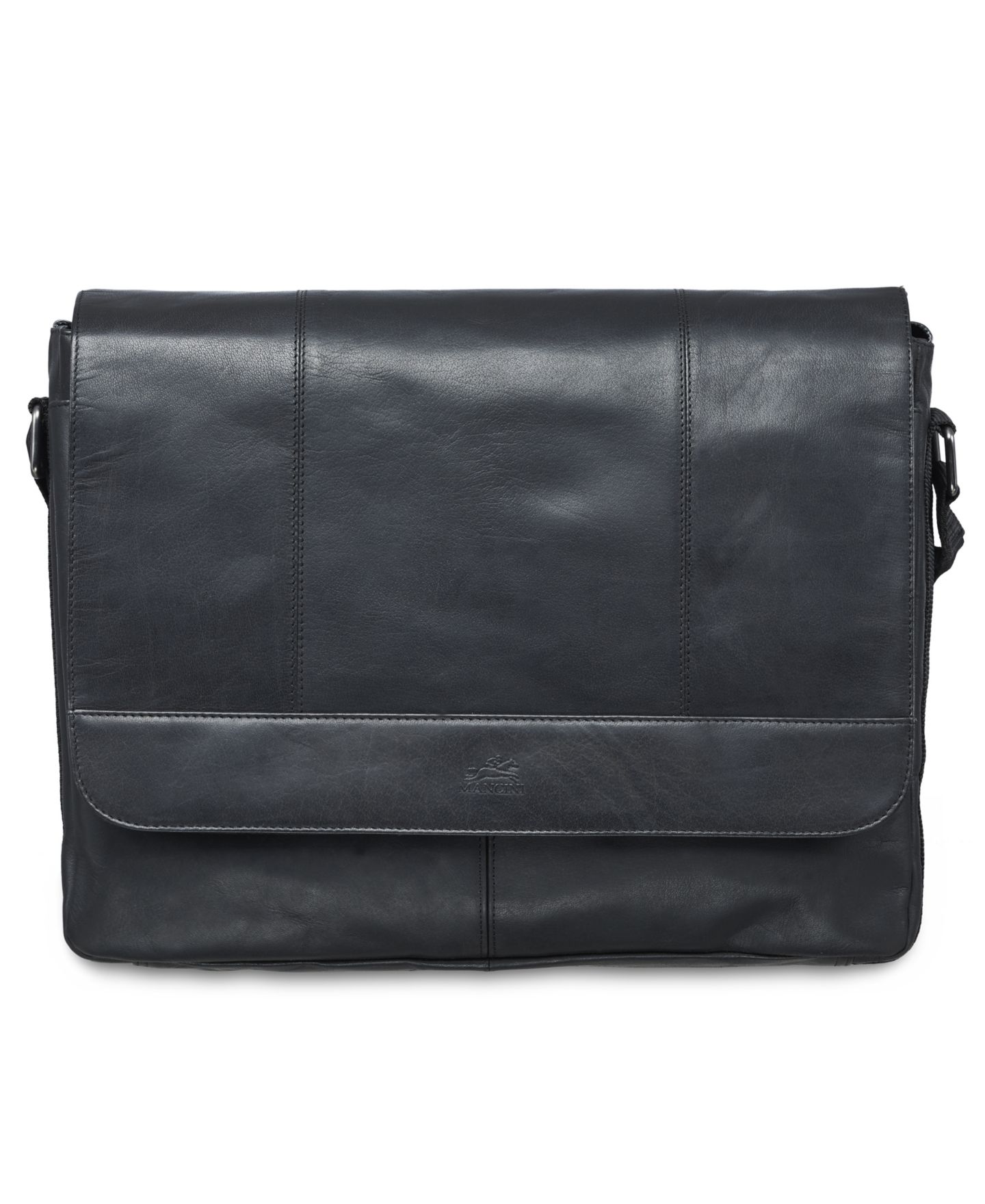 Мужская сумка Mancini Buffalo Collection Laptop Messenger, цвет: Чёрный — фото 1