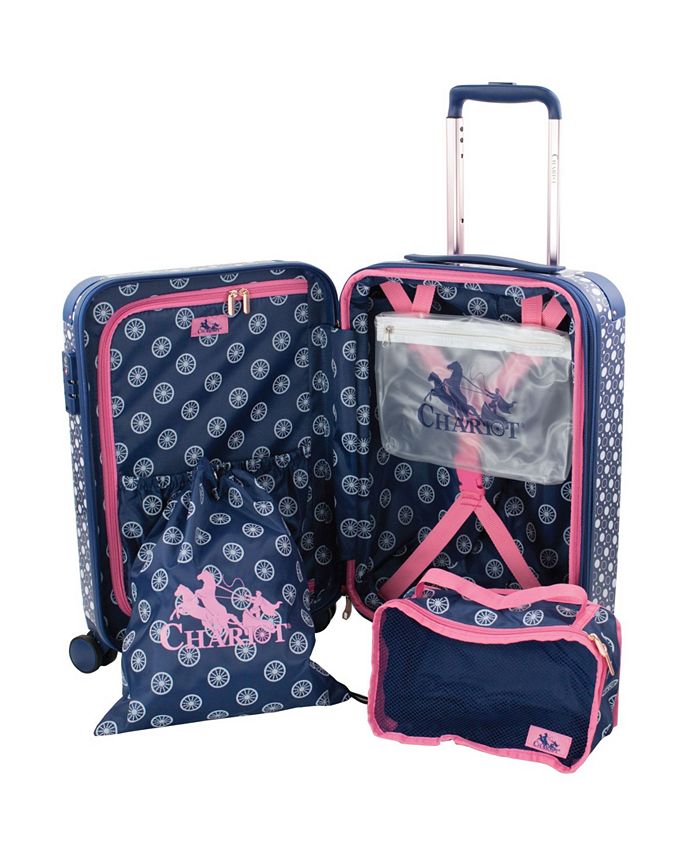 Chariot Dotty 2 Piece 20" CarryOn and Beauty Case Set Macy's