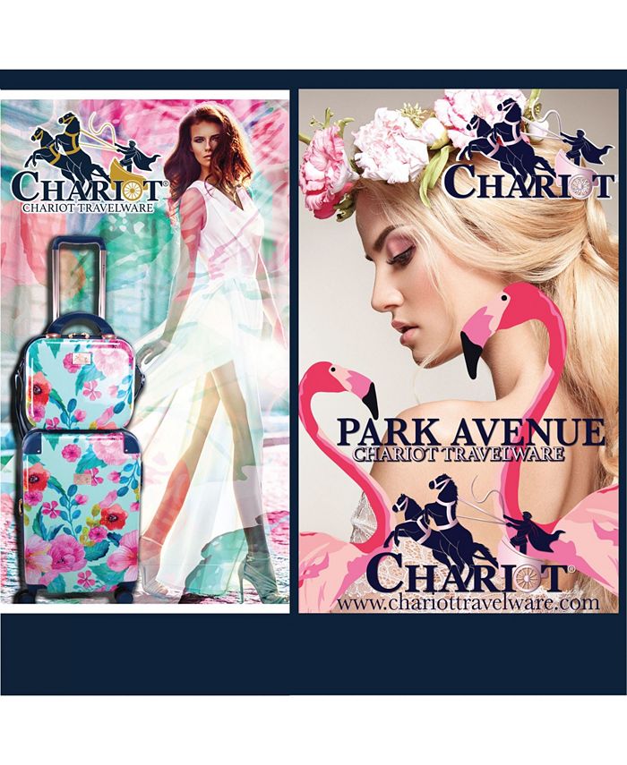 Chariot Floral 2 Piece 20" CarryOn and Beauty Case Set Macy's