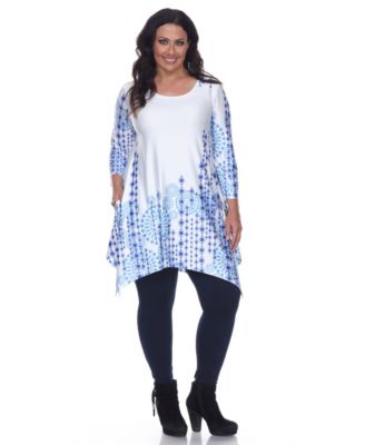 white mark plus size tunics