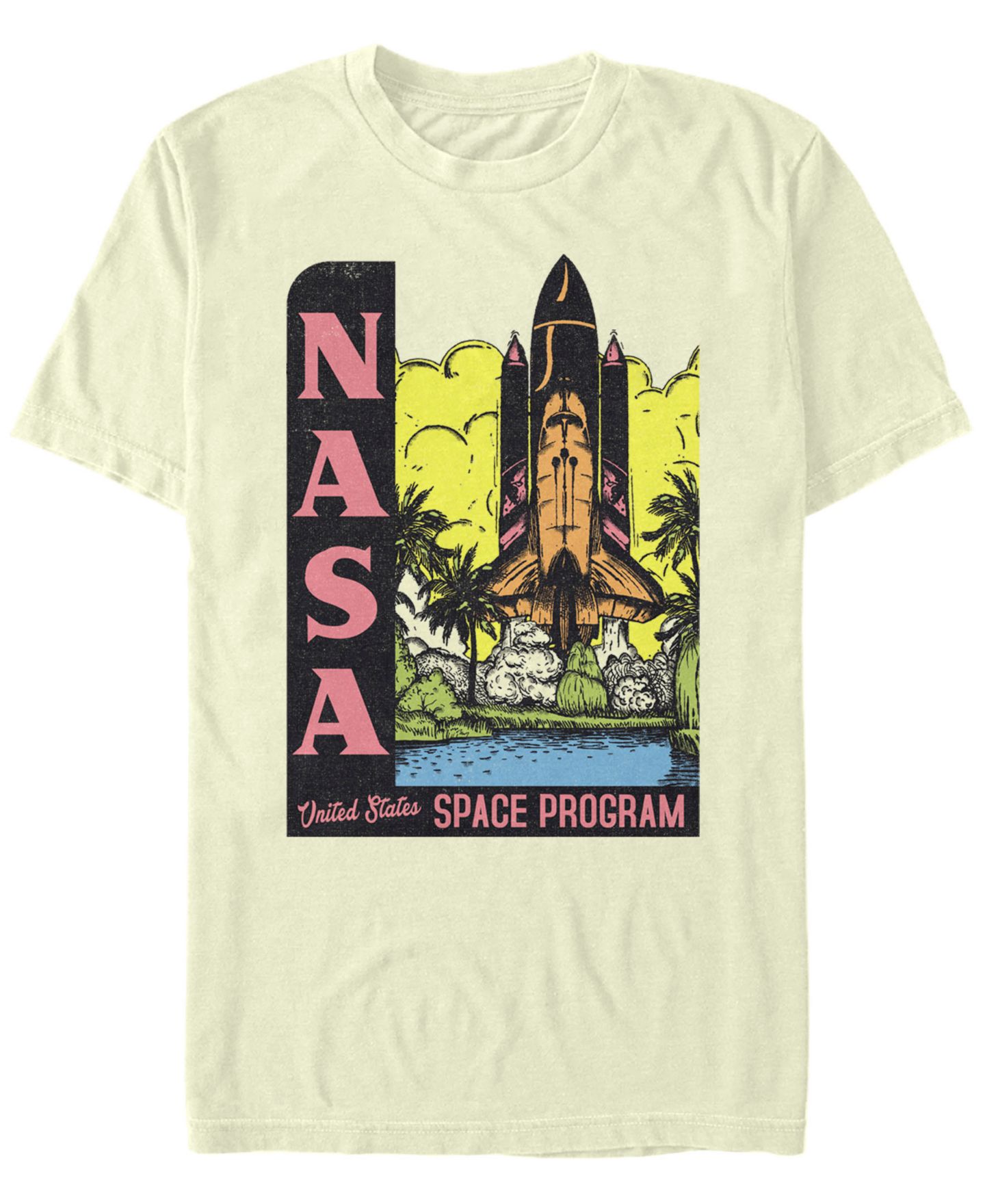 Мужская футболка Fifth Sun NASA Retro Pop Art United States Space Program Short Sleeve, цвет: Натуральный — фото 1