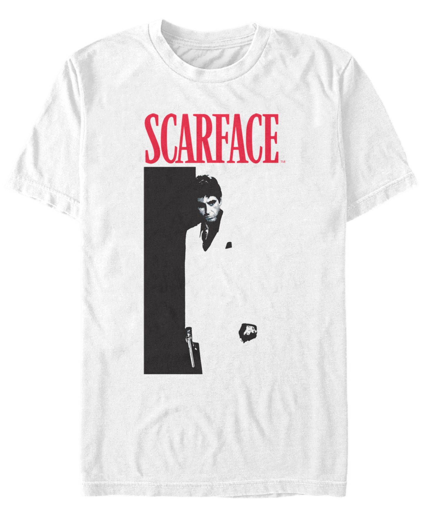 Мужская футболка Fifth Sun Scarface Iconic Black And White Movie Poster, цвет: Белый — фото 1