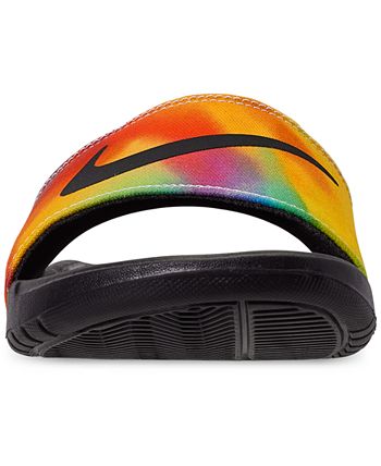 Nike Men s Benassi JDI Print Tie Dye Slide Sandals from Finish