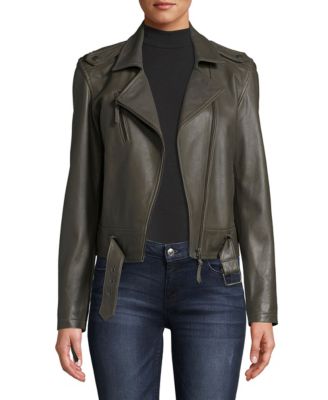 Nicole Miller - Leather Moto Jacket