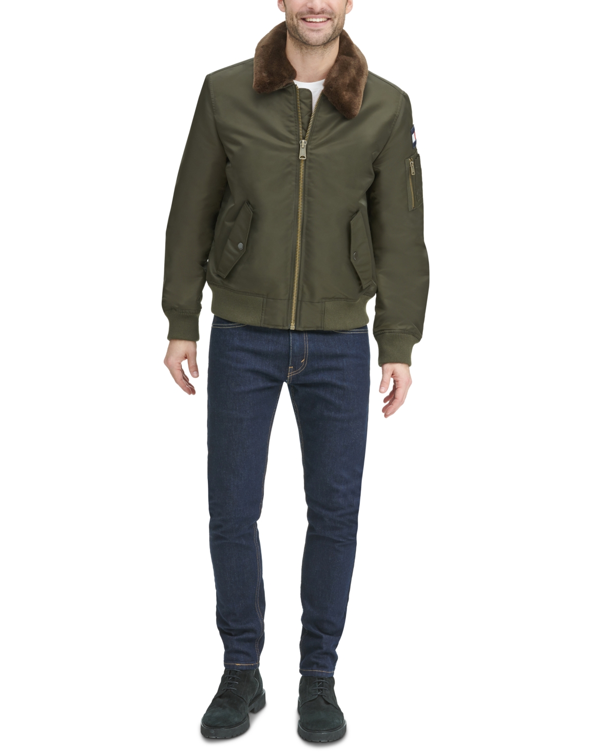 Tommy Hilfiger Men's Military Bomber Jacket