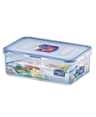 Lock n Lock Easy Essentials On the Go Divided Rectangular 34-Oz. Food Storage Container