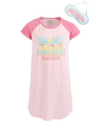 Max Olivia Little Big Girls Graphic Print Raglan Nightgown Gray Gray Size S66x main image 1